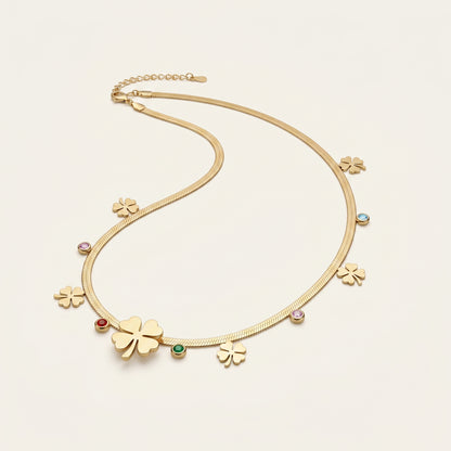 Lucky Aura – Clover Charm Necklace