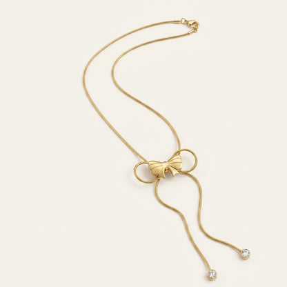 Ribbonfall – Adjustable Bow Necklace