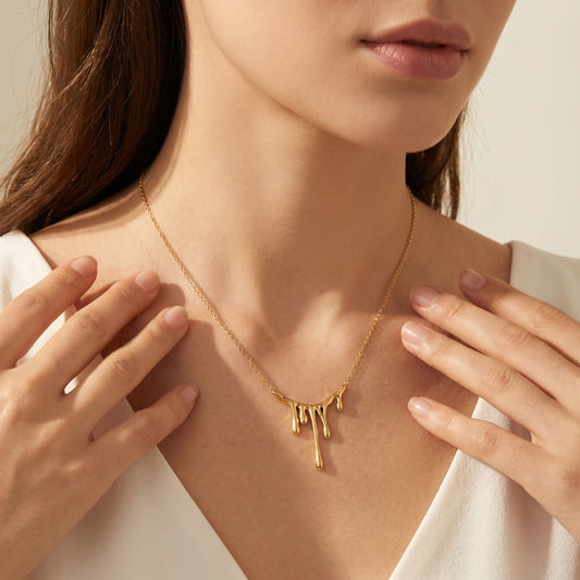 Lava Luxe – Molten Drip Necklace