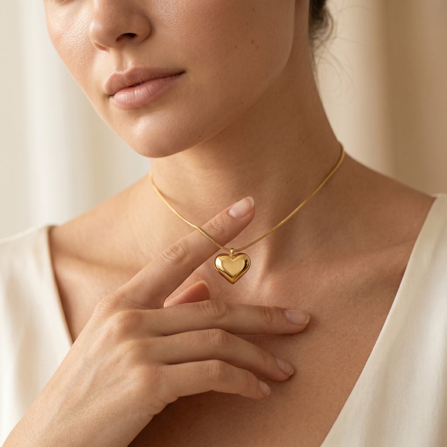 Boldheart – Statement Gold Heart Necklace