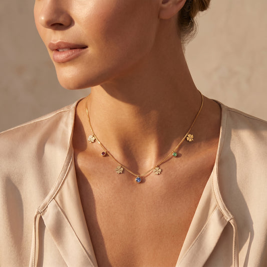 Lucky Aura – Clover Charm Necklace