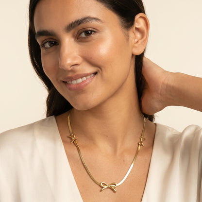 TrioCharm – Triple Bow Necklace