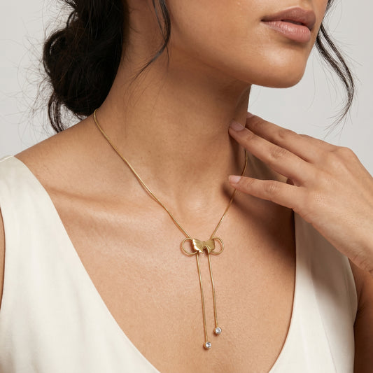 Ribbonfall – Adjustable Bow Necklace
