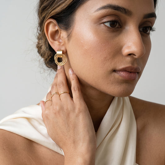 Loopelle – Twisted Chain Luxe Earrings