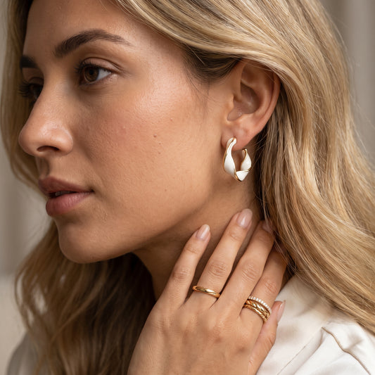 BoraTwist – Marbled Enamel Hoops