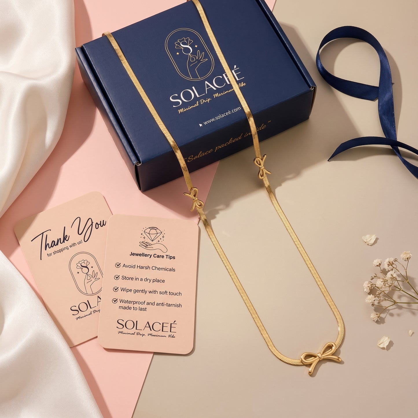 TrioCharm – Triple Bow Necklace